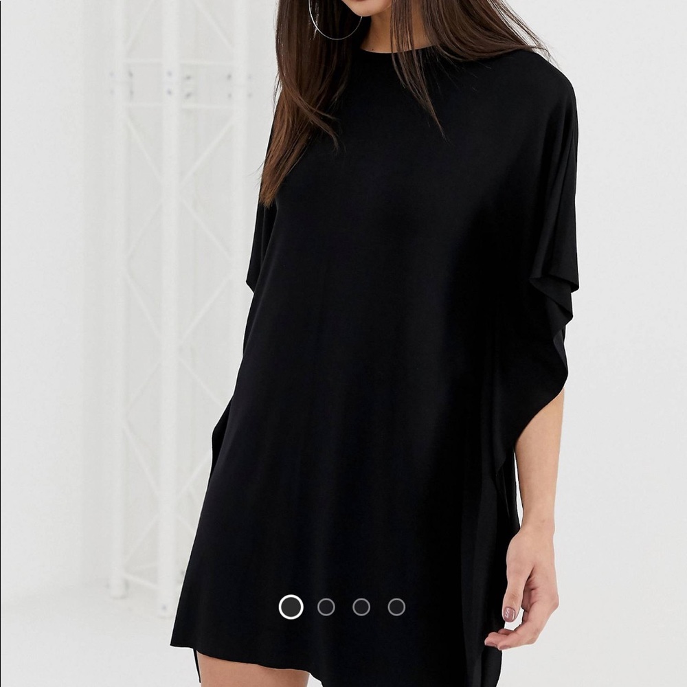 ASOS Oversized black T-shirt dress